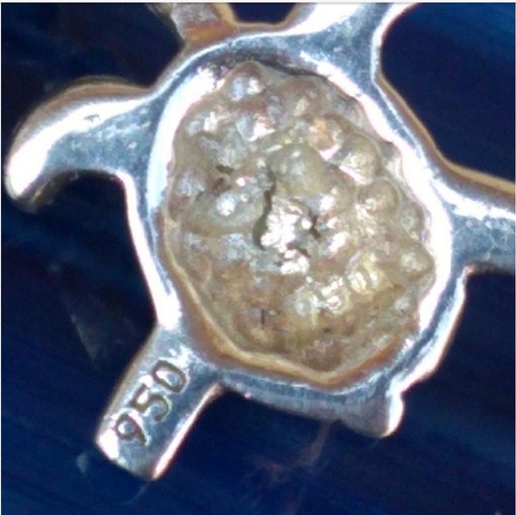 *950* Silver MINED Opal Inlay Turtle Nkl VTG - Picture 3 of 8